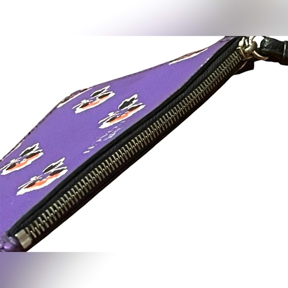 Coach F56027 Purple Bramble Rose PVC Leather Zip Wristlet - Picture 7 of 9
